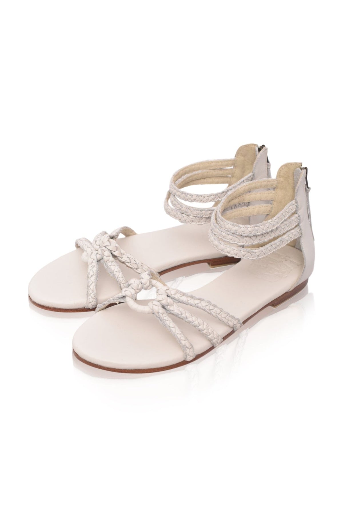 All Aboard Braided Leather Sandals - Jamesilva
