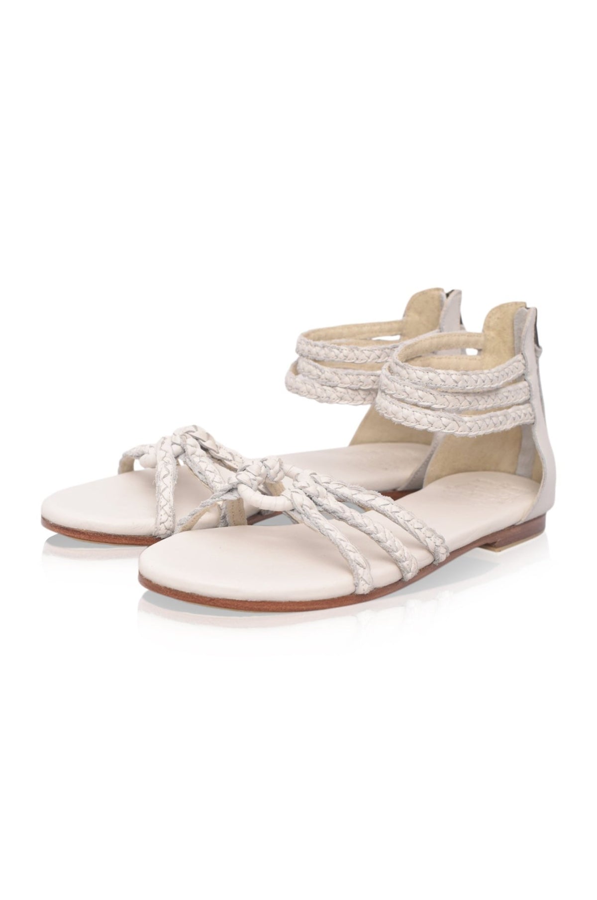 All Aboard Braided Leather Sandals - Jamesilva