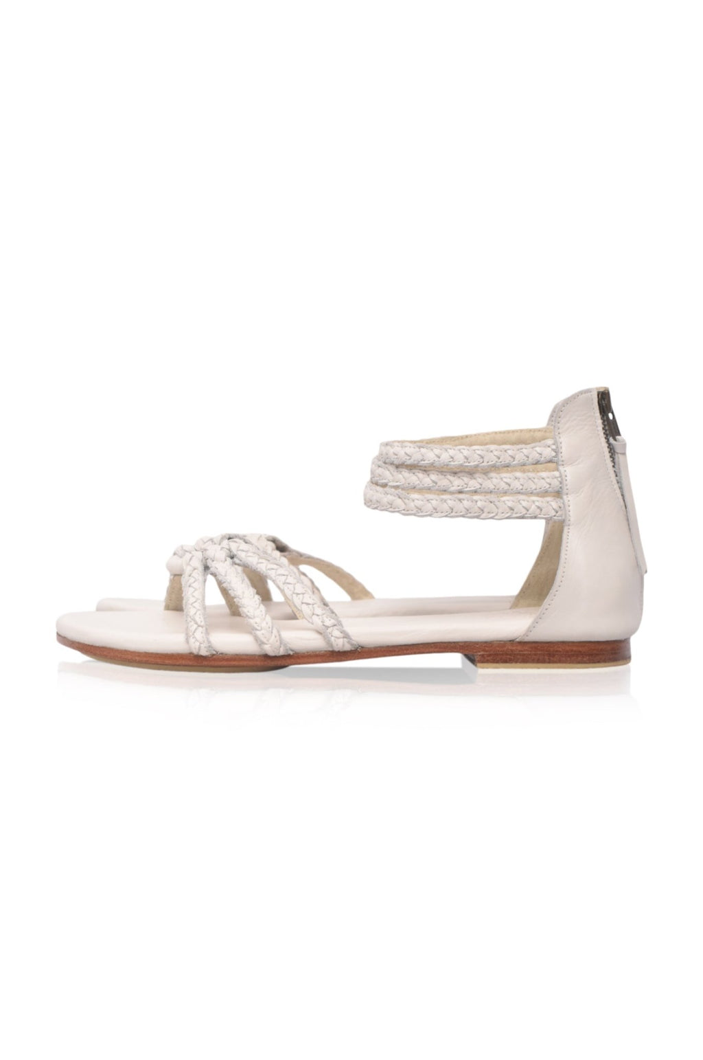 All Aboard Braided Leather Sandals - Jamesilva