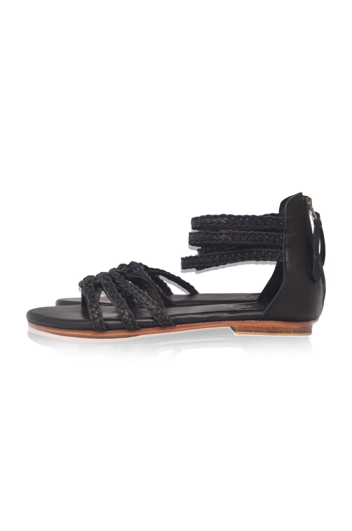 All Aboard Braided Leather Sandals - Jamesilva