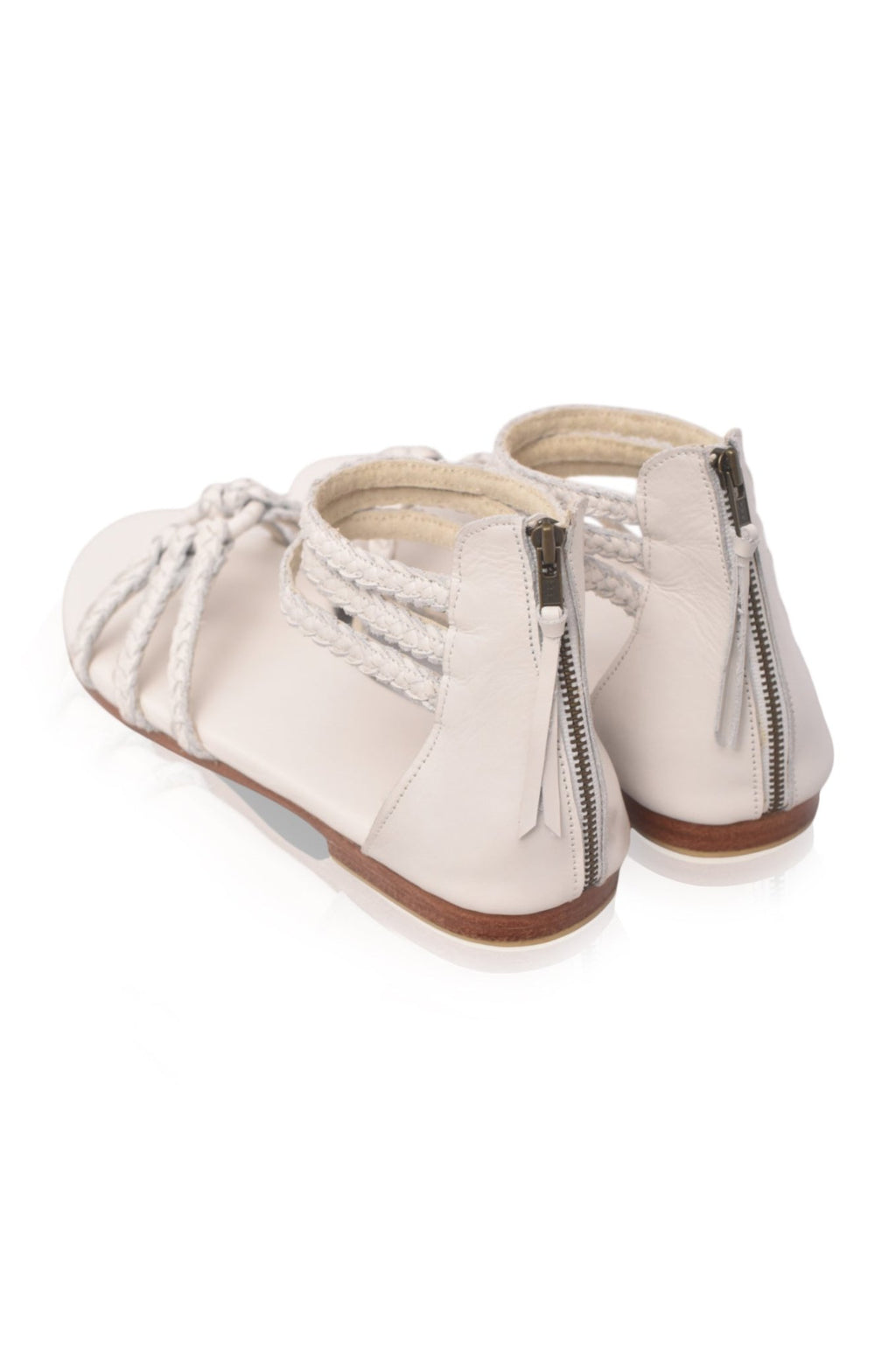 All Aboard Braided Leather Sandals - Jamesilva