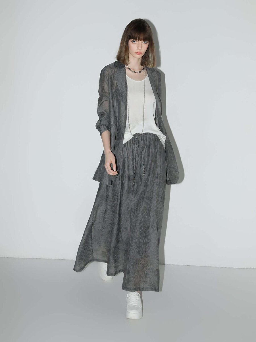 Ink-Washed Draped Striped Blazer - Jamesilva