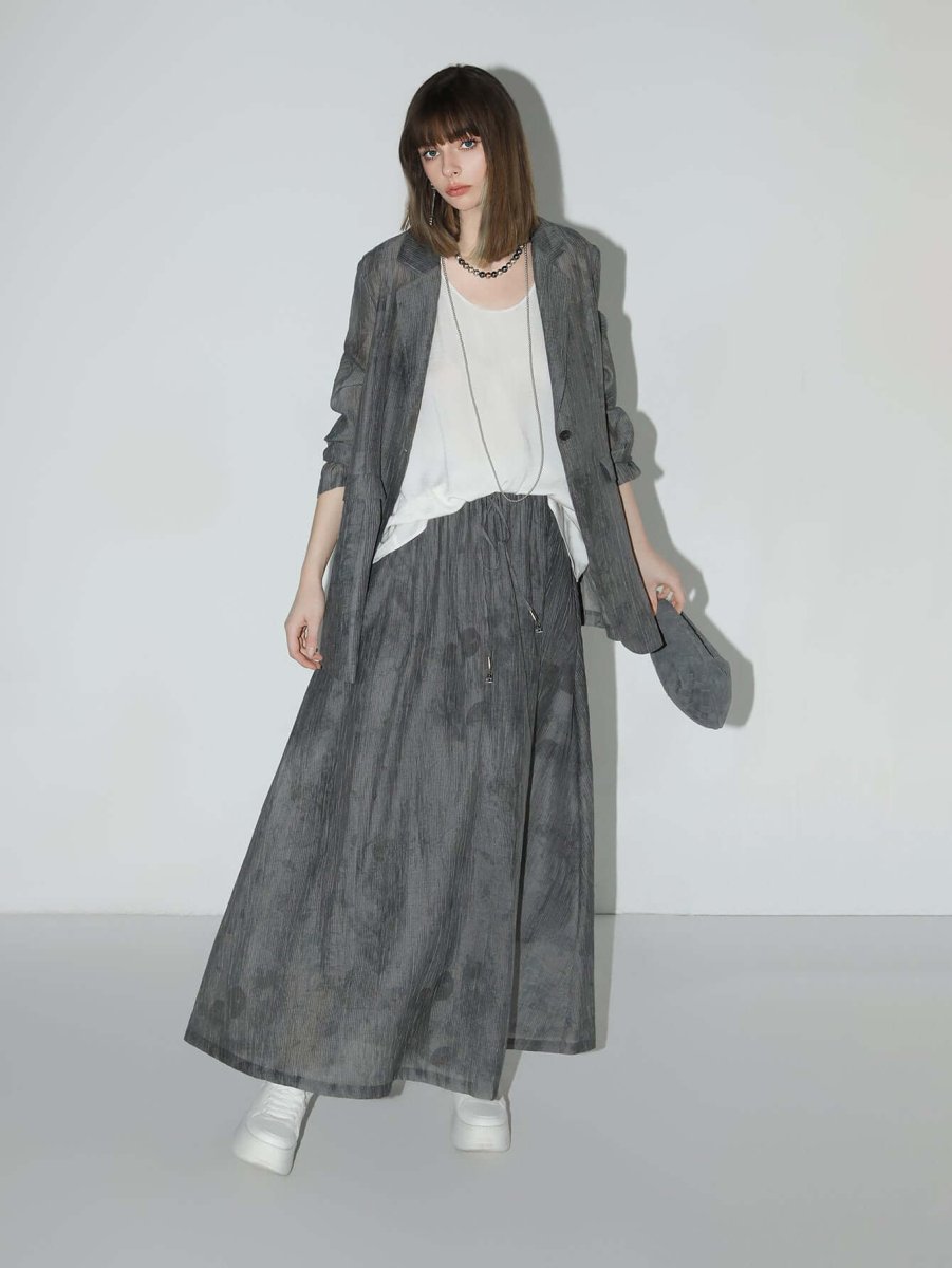 Ink-Washed Draped Striped Blazer - Jamesilva