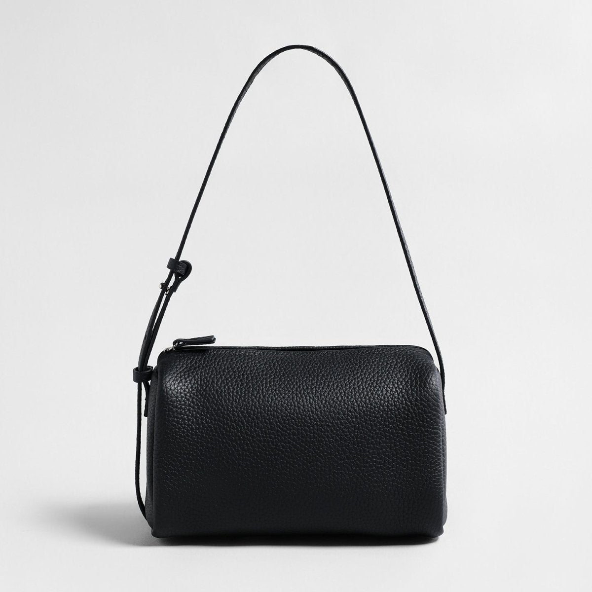 Premium Pebbled Calfskin Cylinder Bag – Trending Barrel Shoulder Crossbody - Jamesilva