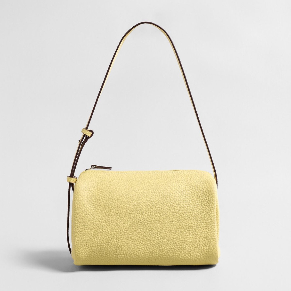 Premium Pebbled Calfskin Cylinder Bag – Trending Barrel Shoulder Crossbody - Jamesilva