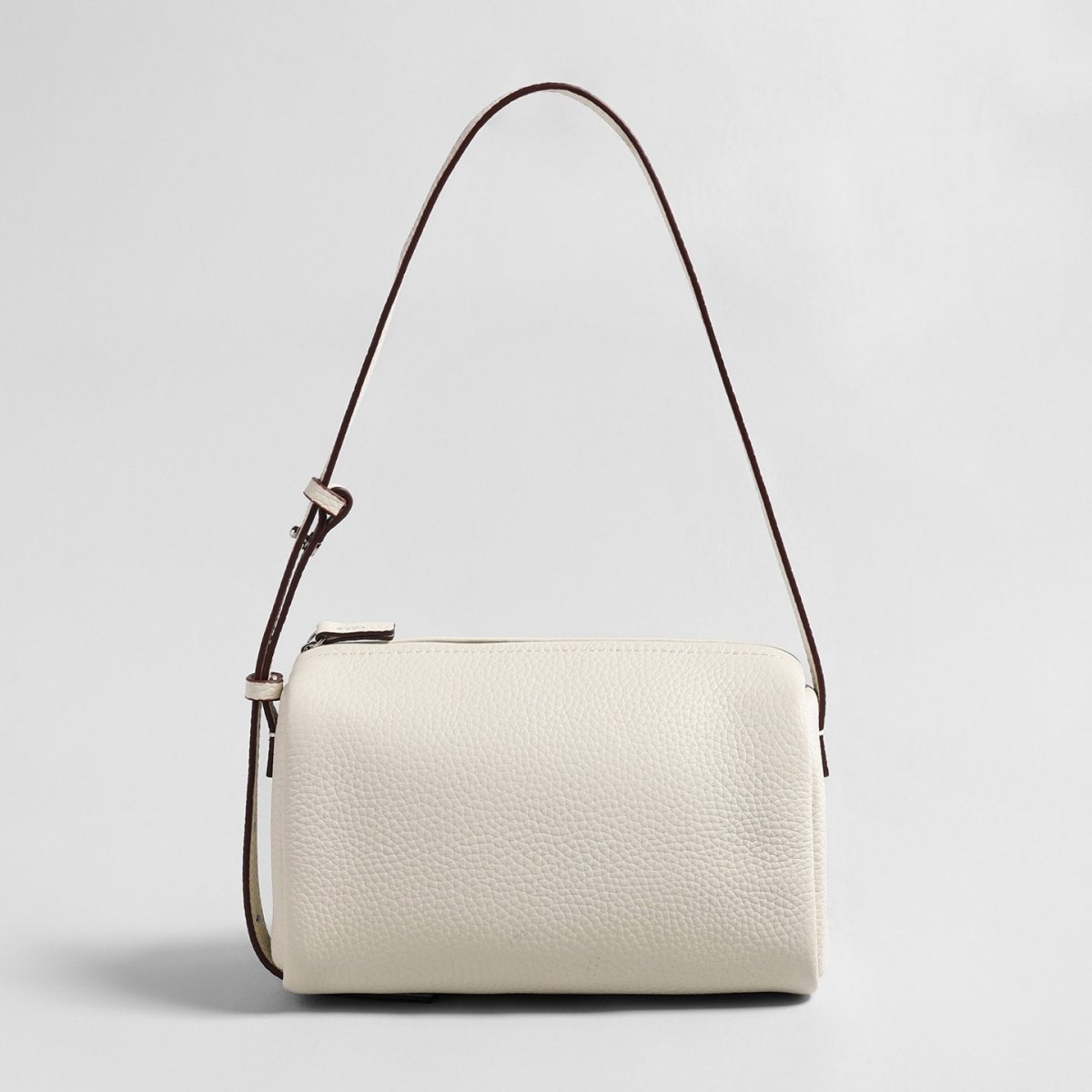 Premium Pebbled Calfskin Cylinder Bag – Trending Barrel Shoulder Crossbody - Jamesilva